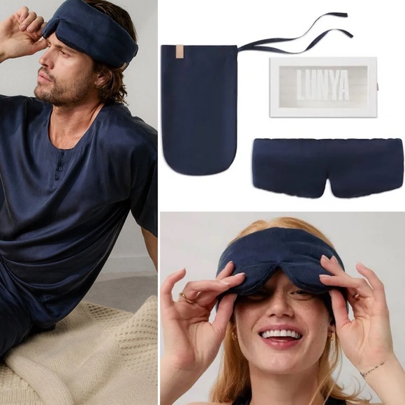 lunya Other - Lunya Washable Weighted Silk Eye Mask Unisex in Navy sz S NWT 95$